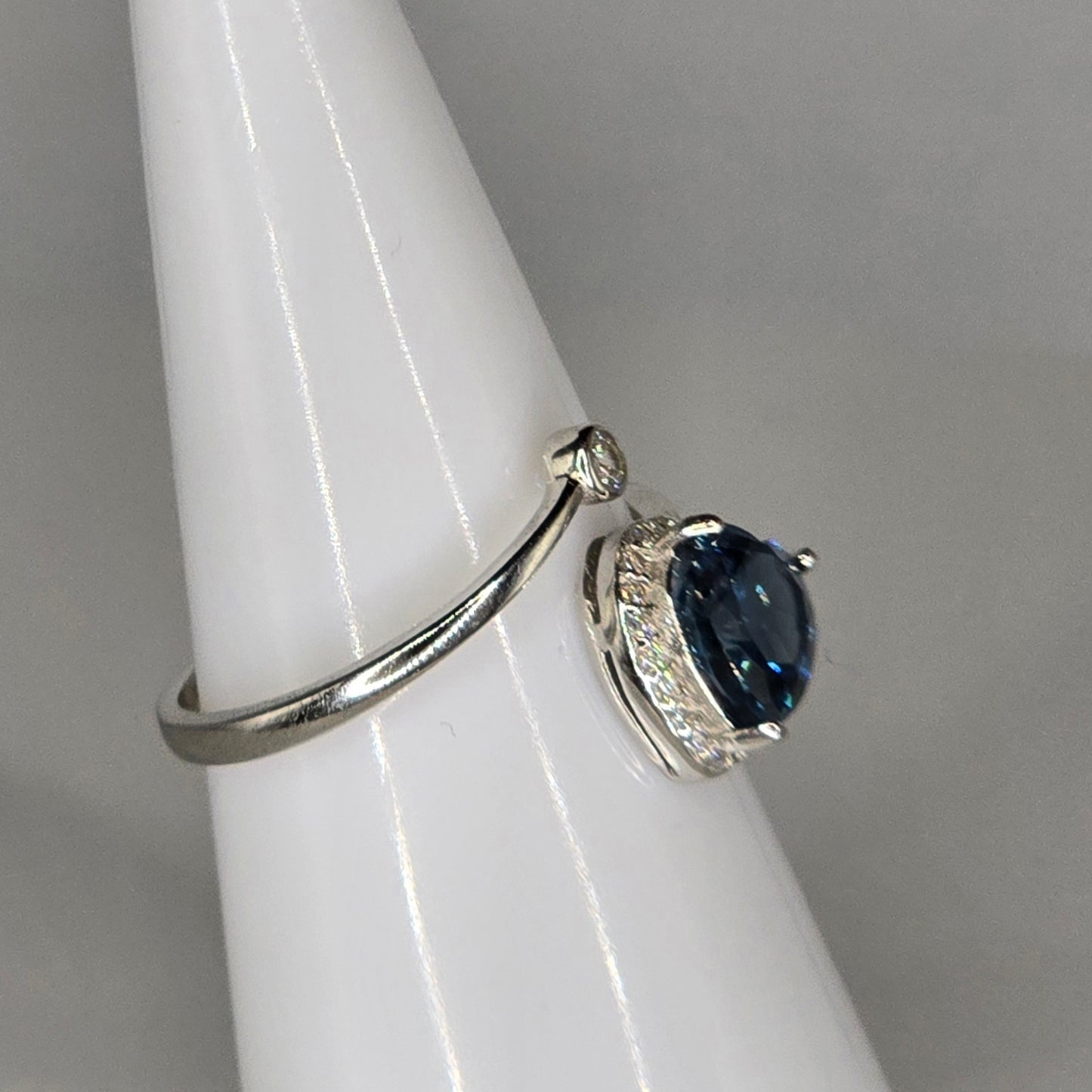 Blue Hour London Blue Topaz Adjustable Ring