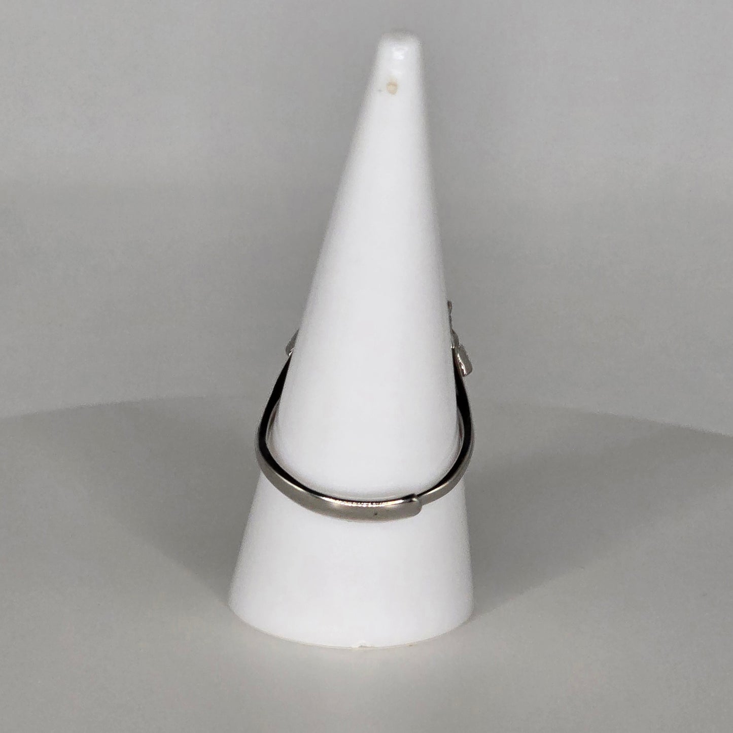 Frozen Heart Topaz Adjustable Silver Ring