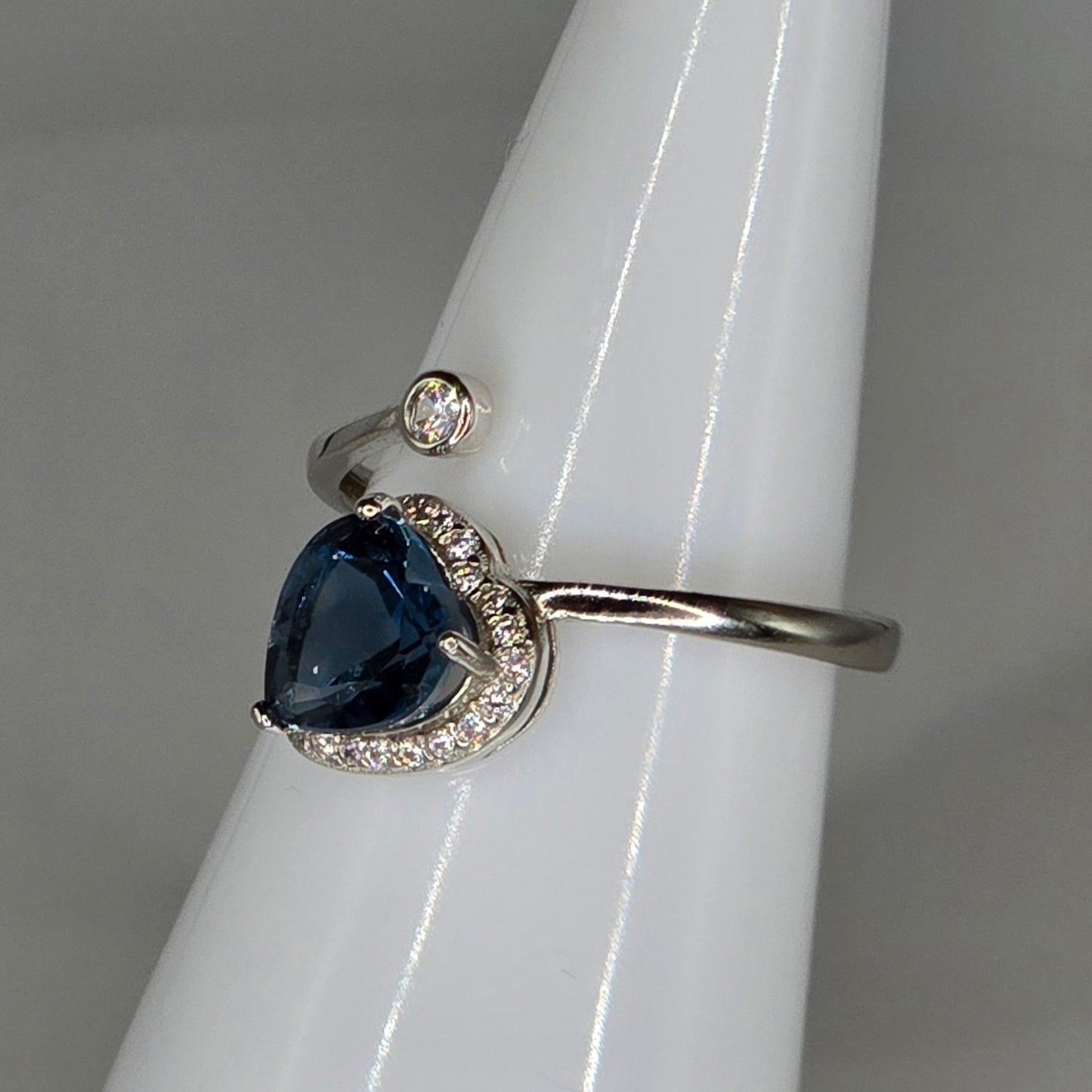 Blue Hour London Blue Topaz Adjustable Ring