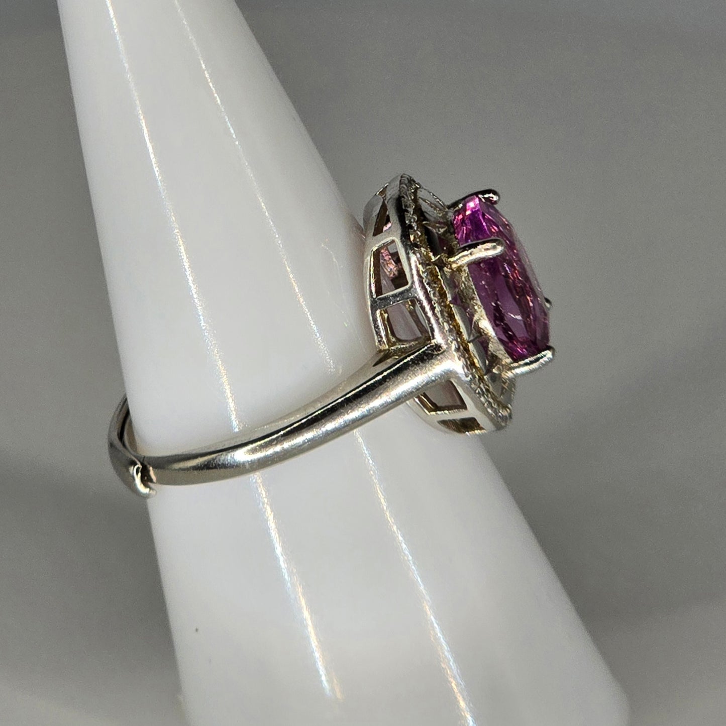 Blush Mirage Brazil Pink Fluorite Adjustable Ring