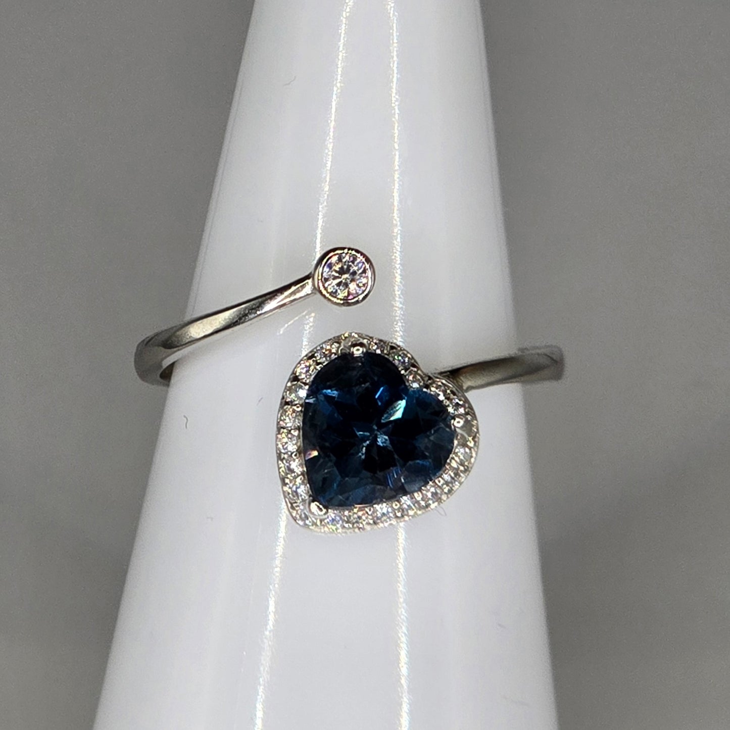 Blue Hour London Blue Topaz Adjustable Ring